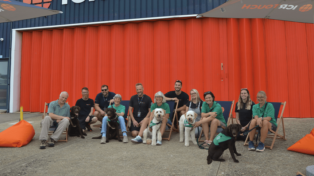 Ability dogs visit ICRTouch HQ