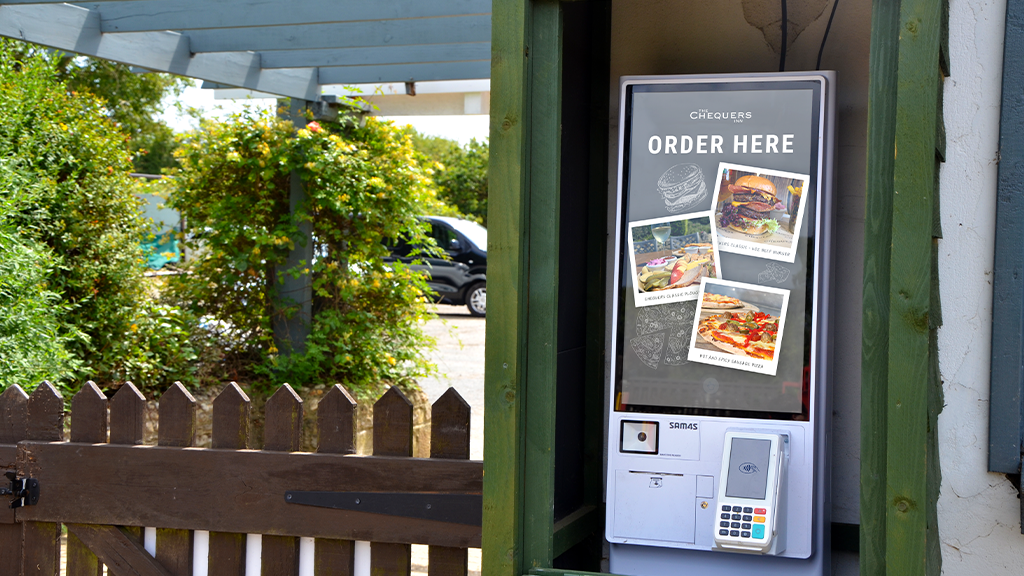 SelfService kiosk outside at The Chequers Inn