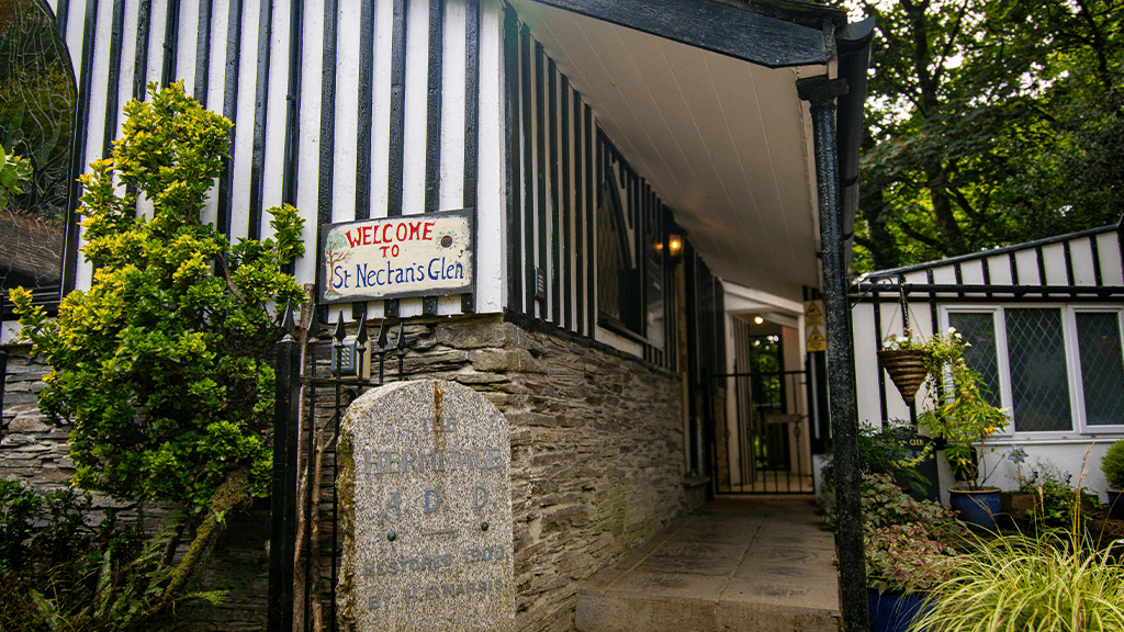 Welcome to St Nectan's Glen sign