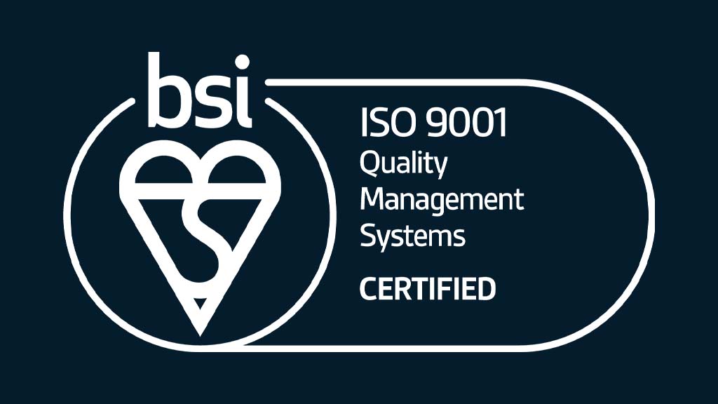 bsi ISO 9001 certification badge