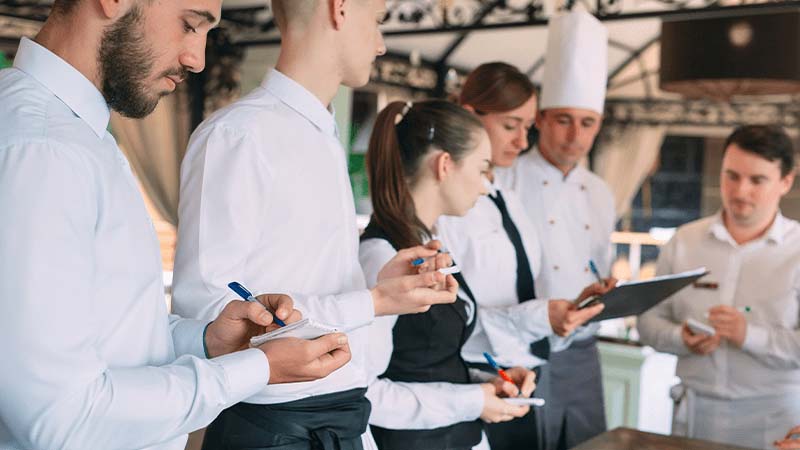 Staff in a staff meeting