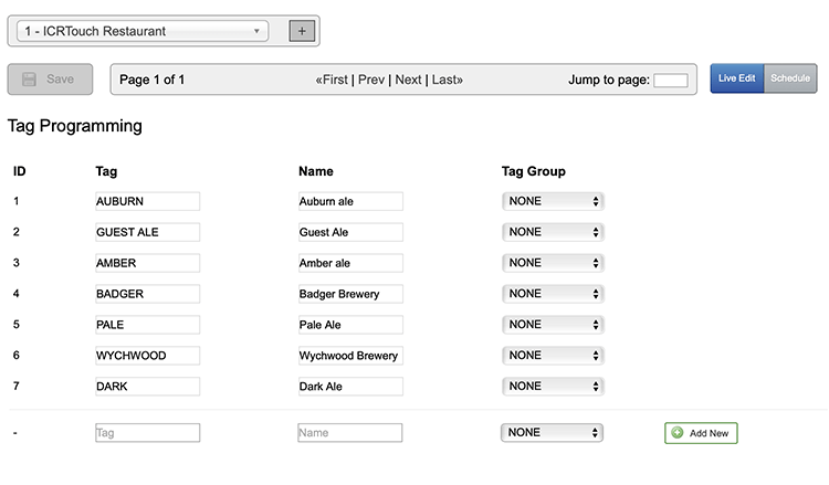 PLU TAG Programming