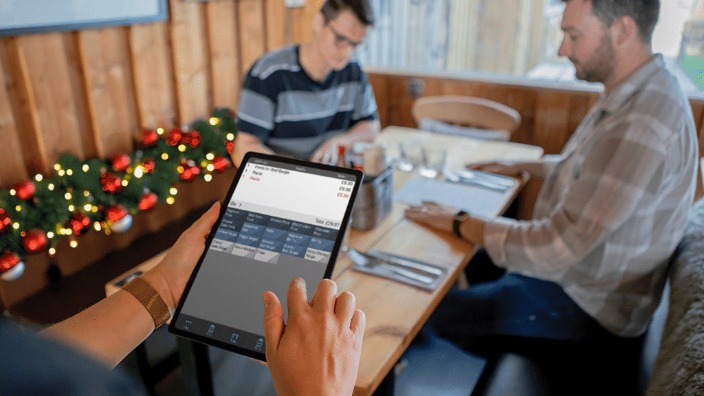 PocketTouch in restaurant at Christmas