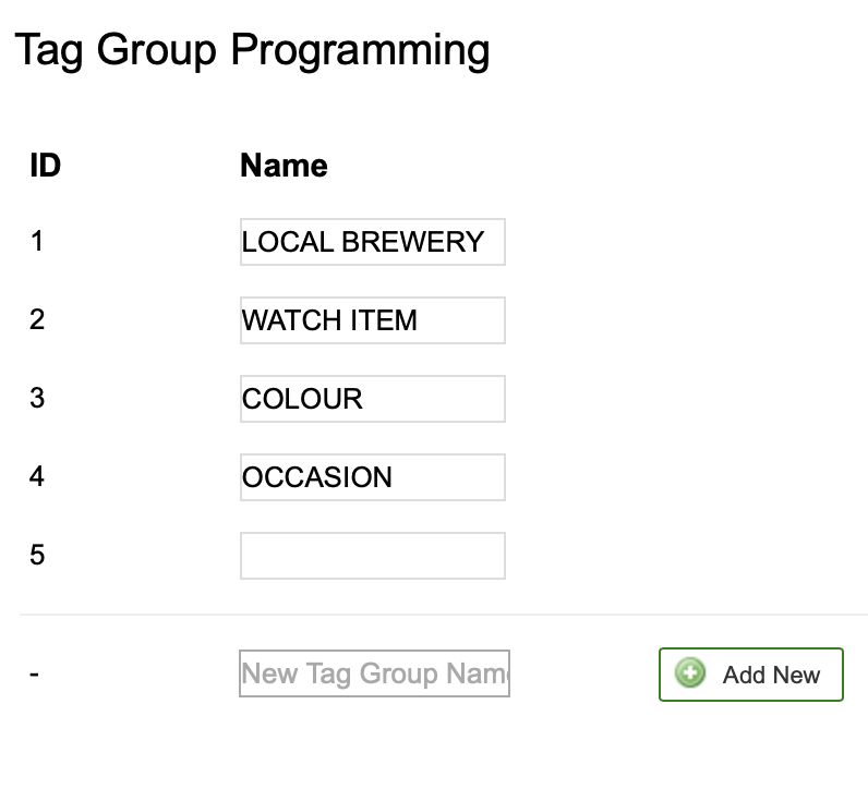 TAG Group Programming
