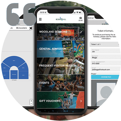 Vectis Ventures example Ticketing product screenshots