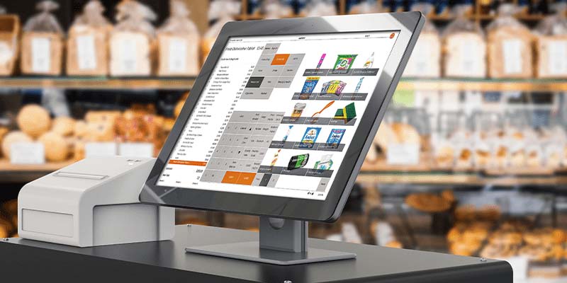 An ICRTouch TouchPoint till in a supermarket
