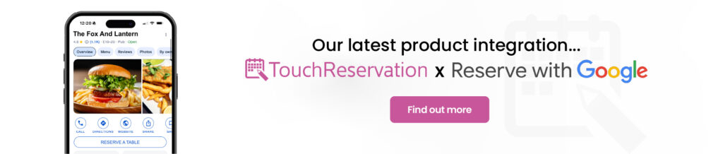 TouchReservation x Reserve with Google Banner ICRTouch button