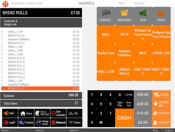 Example ICRTouch TouchPoint till screen